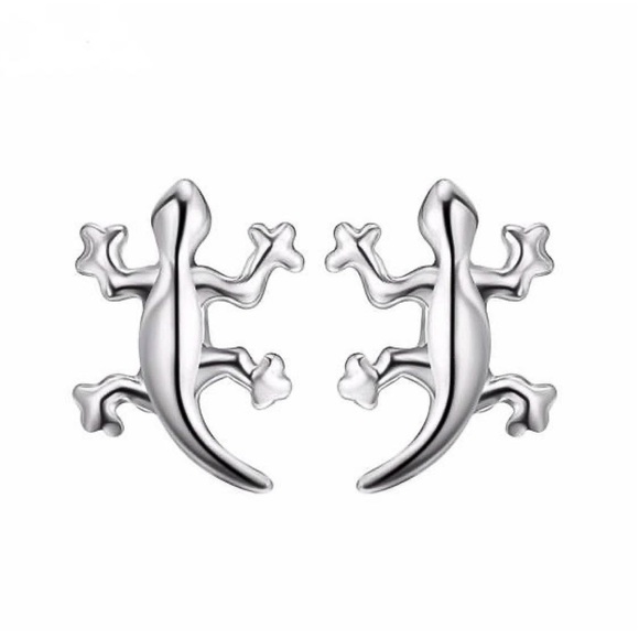 Any 2/$20! Silver Gecko Stud Earrings - Picture 3 of 7